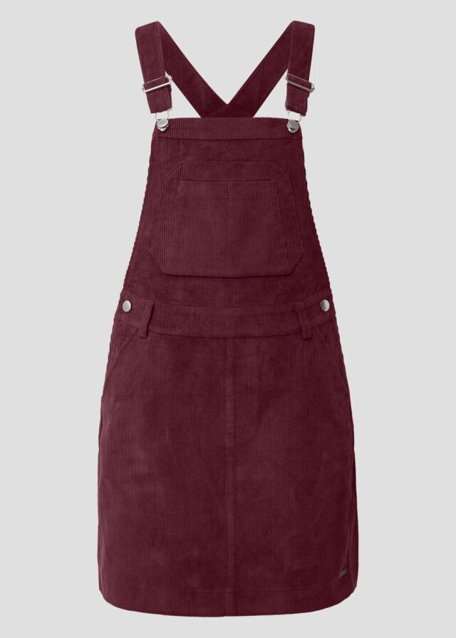 Mini-Latzkleid aus Cord