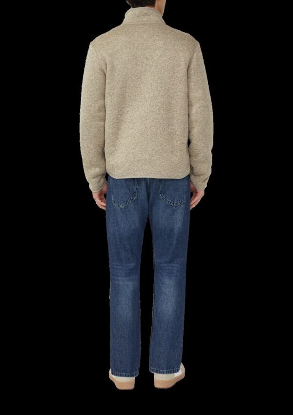 Sweatjacke mit Teddy-Plüsch-Futter in Strick-Optik