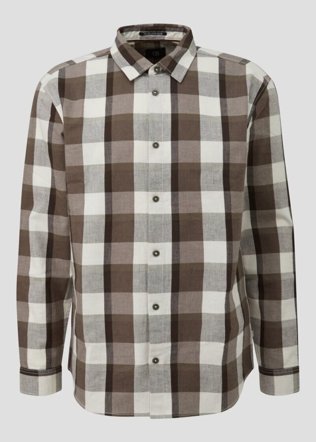 Regular Fit: Kariertes Flanellhemd