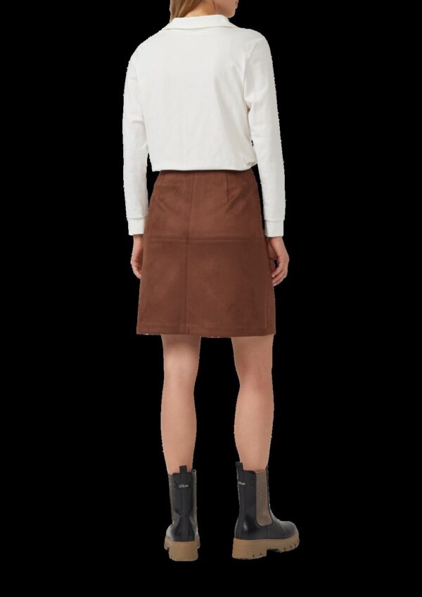 Kurzer Rock in Veloursleder-Optik