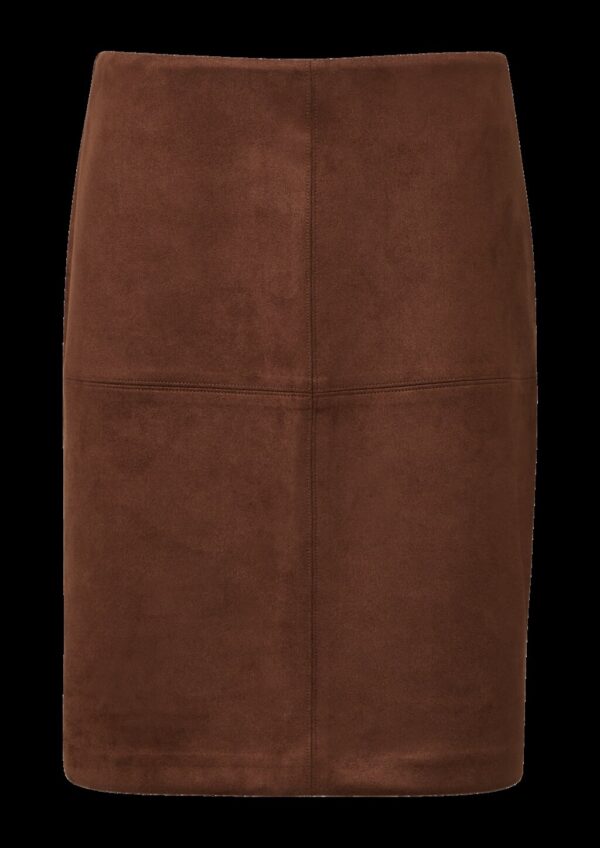 Kurzer Rock in Veloursleder-Optik