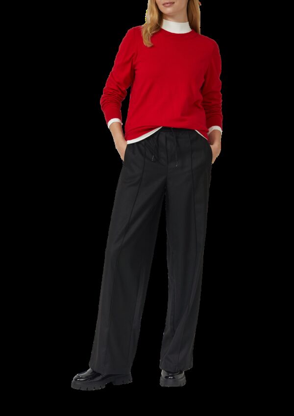 Weiche Wide-Leg-Hose mit Biesen