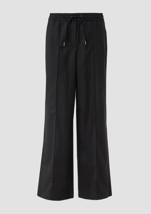 Weiche Wide-Leg-Hose mit Biesen