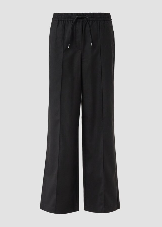 Weiche Wide-Leg-Hose mit Biesen