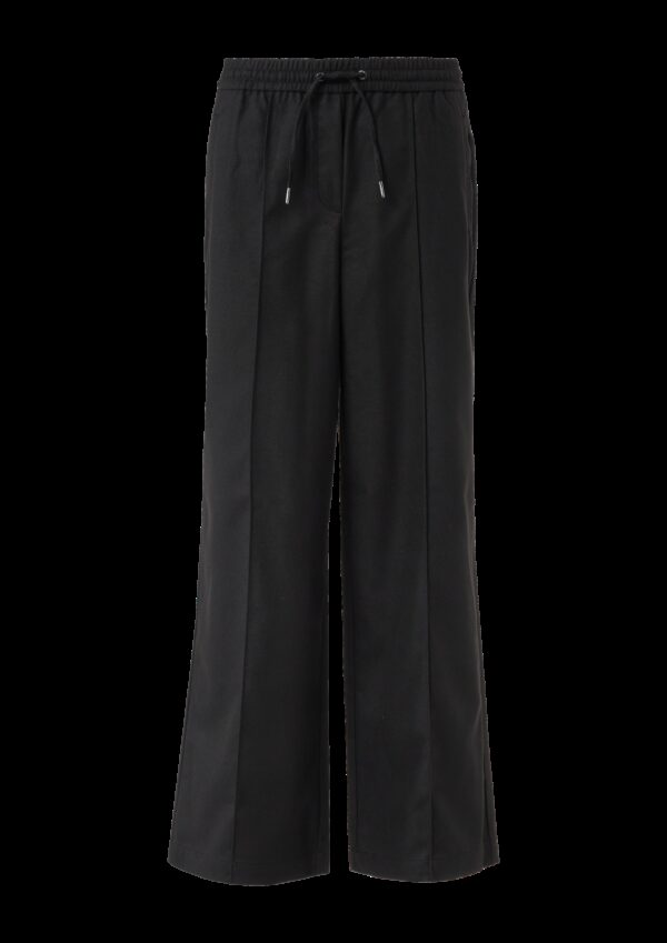 Weiche Wide-Leg-Hose mit Biesen