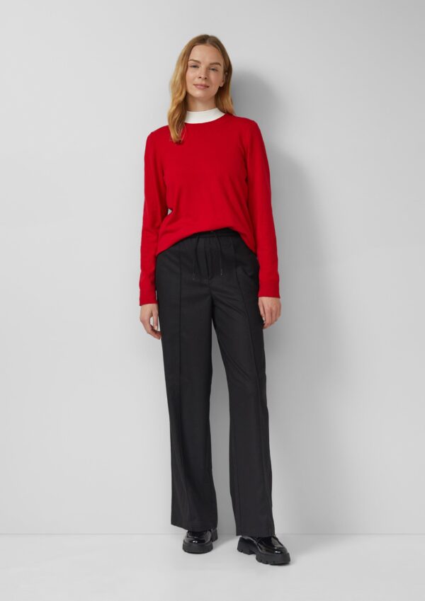 Weiche Wide-Leg-Hose mit Biesen