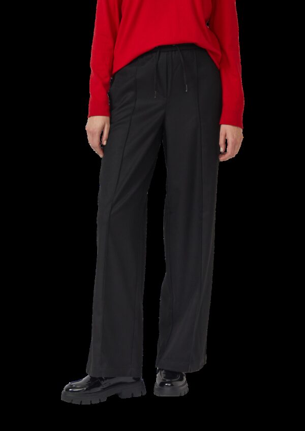 Weiche Wide-Leg-Hose mit Biesen