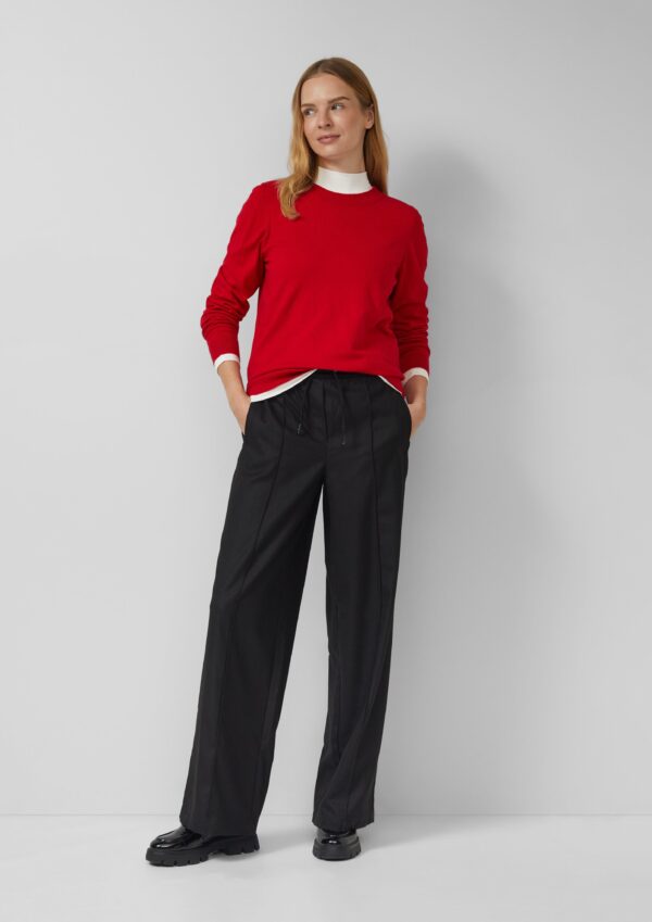 Weiche Wide-Leg-Hose mit Biesen