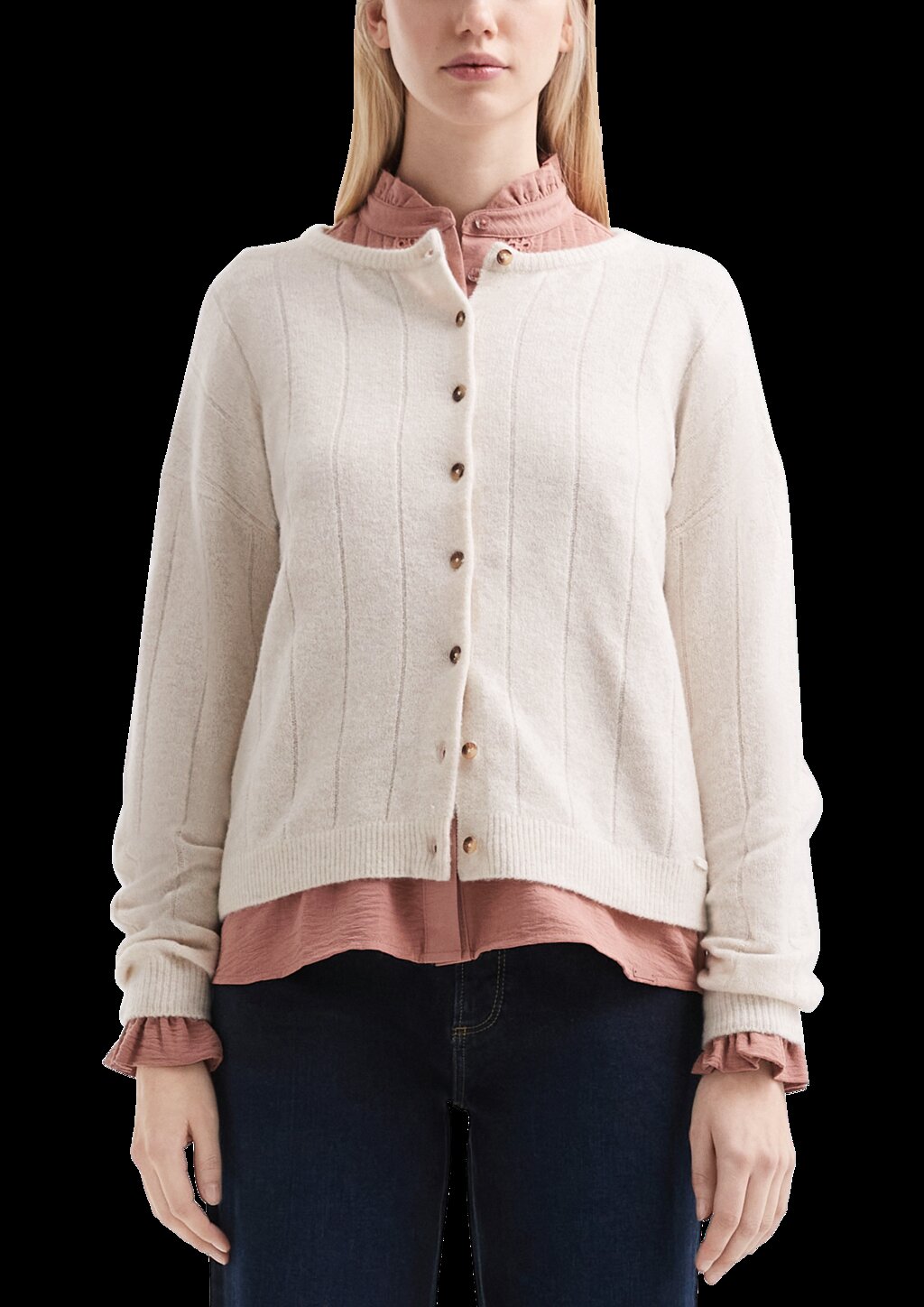 Weicher Cardigan mit überschnittenen Schultern