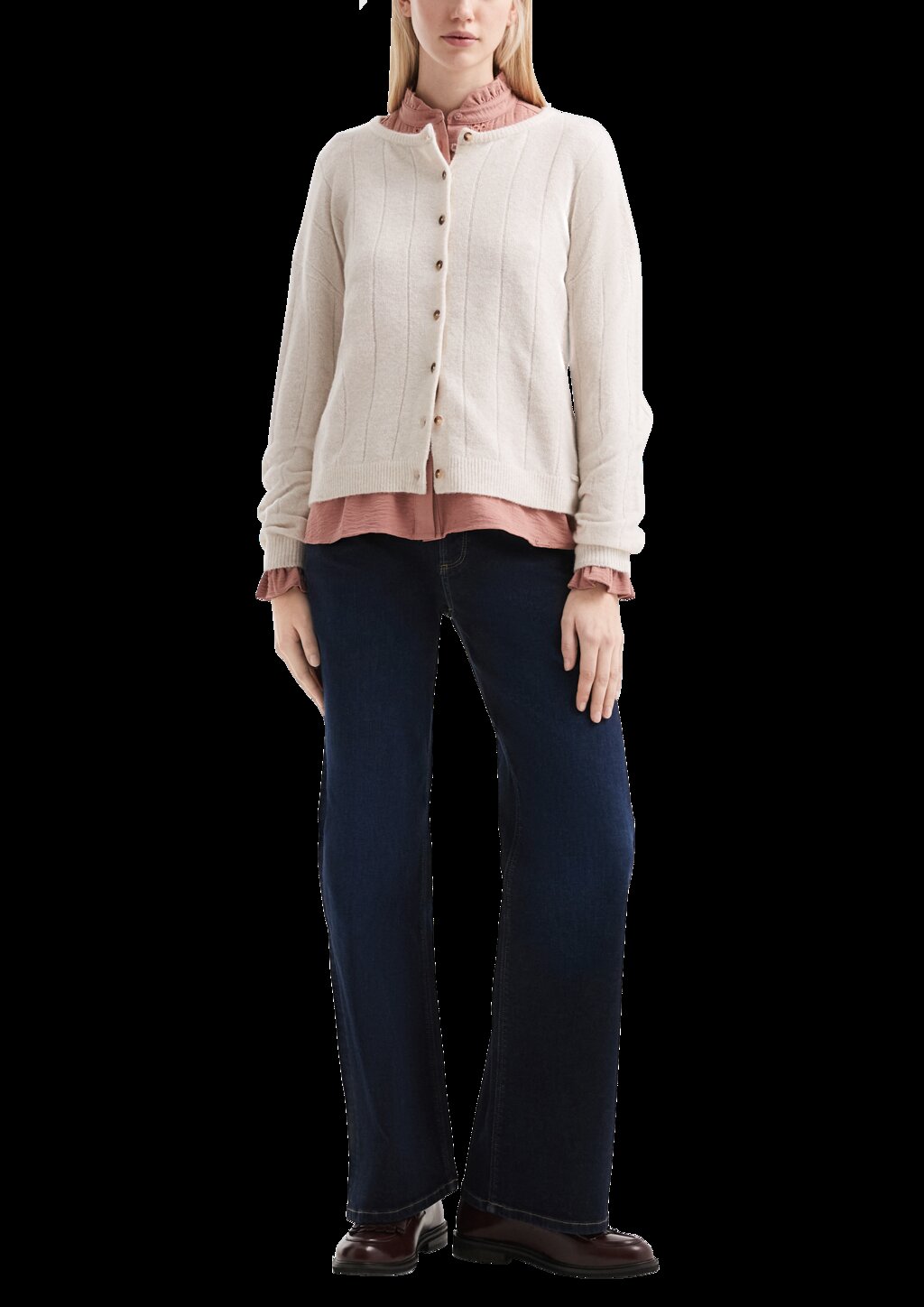 Weicher Cardigan mit überschnittenen Schultern