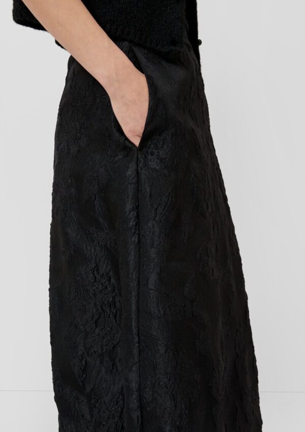 Ausgestellter Jacquard-Rock mit hohem Bund und verdecktem Reißverschluss