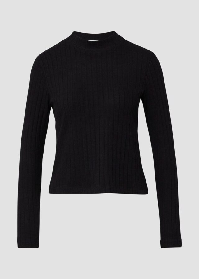 Weiches Longsleeve mit Stehkragen