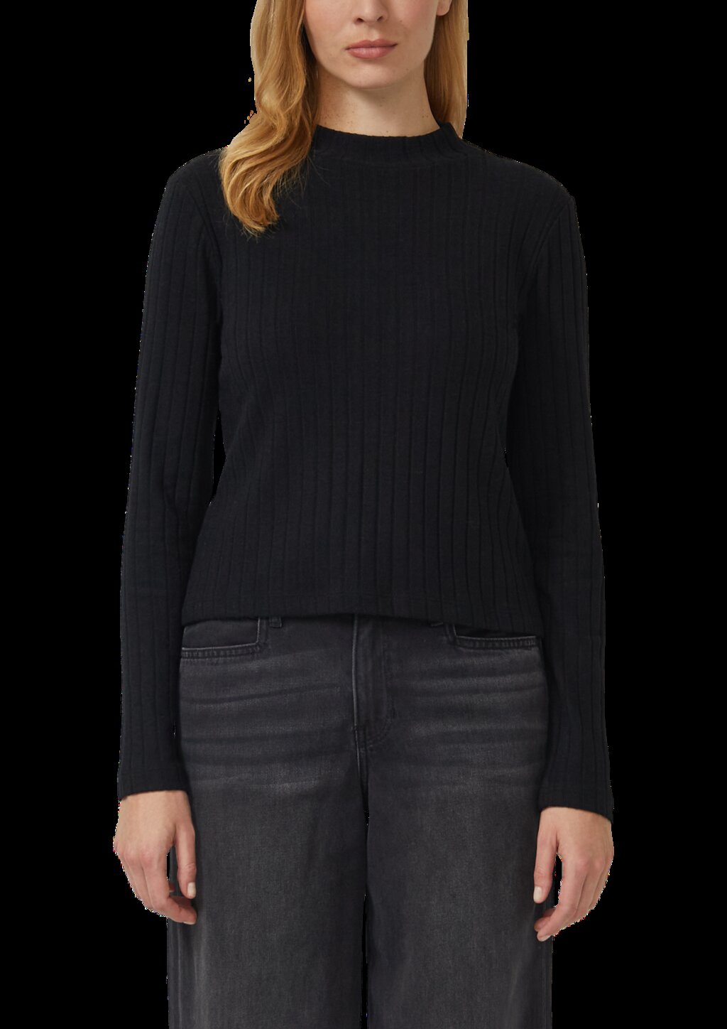 Weiches Longsleeve mit Stehkragen