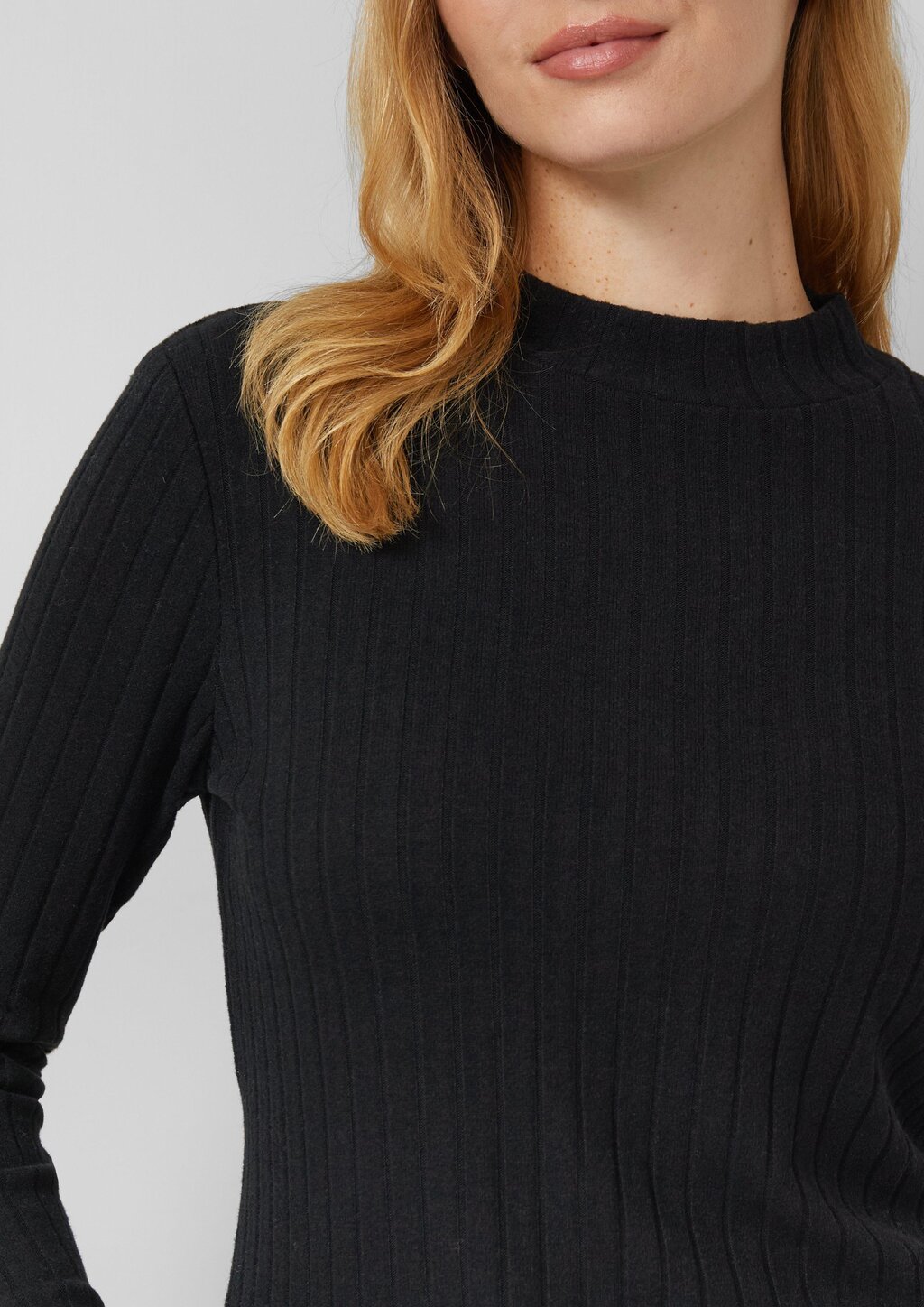 Weiches Longsleeve mit Stehkragen