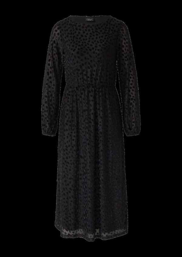 Midi-Samtkleid mit U-Boot-Ausschnitt