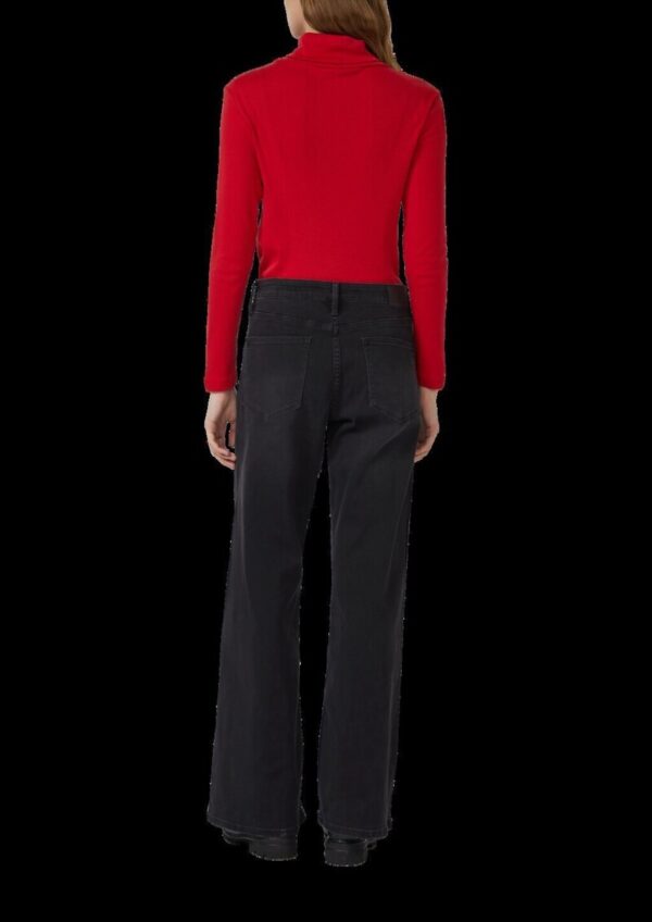 Rollkragen-Langarmshirt im Slim Fit