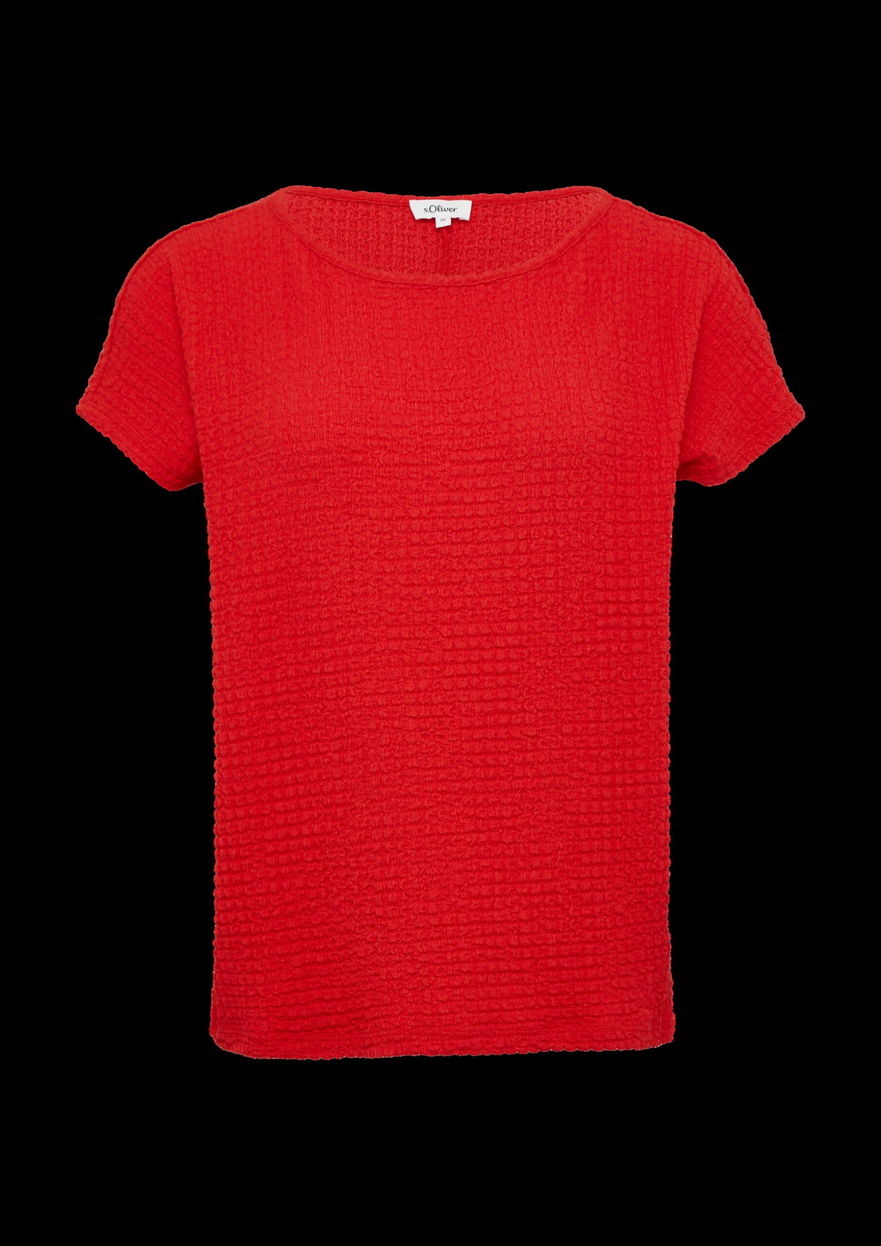 Relaxed-Fit-Shirt in Struktur-Optik