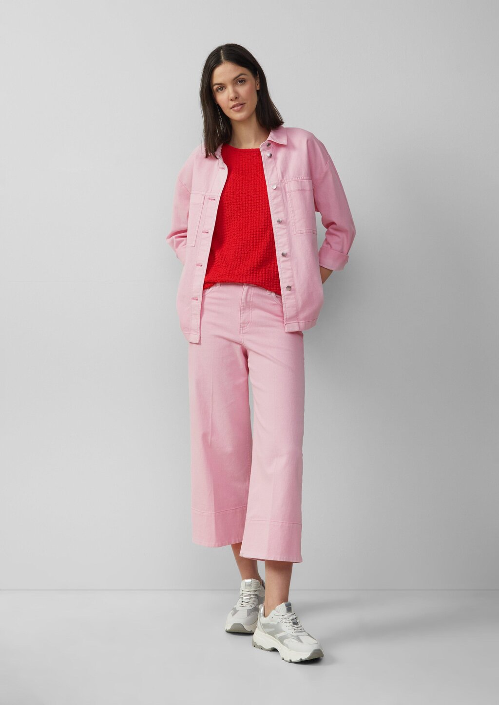 Relaxed-Fit-Shirt in Struktur-Optik