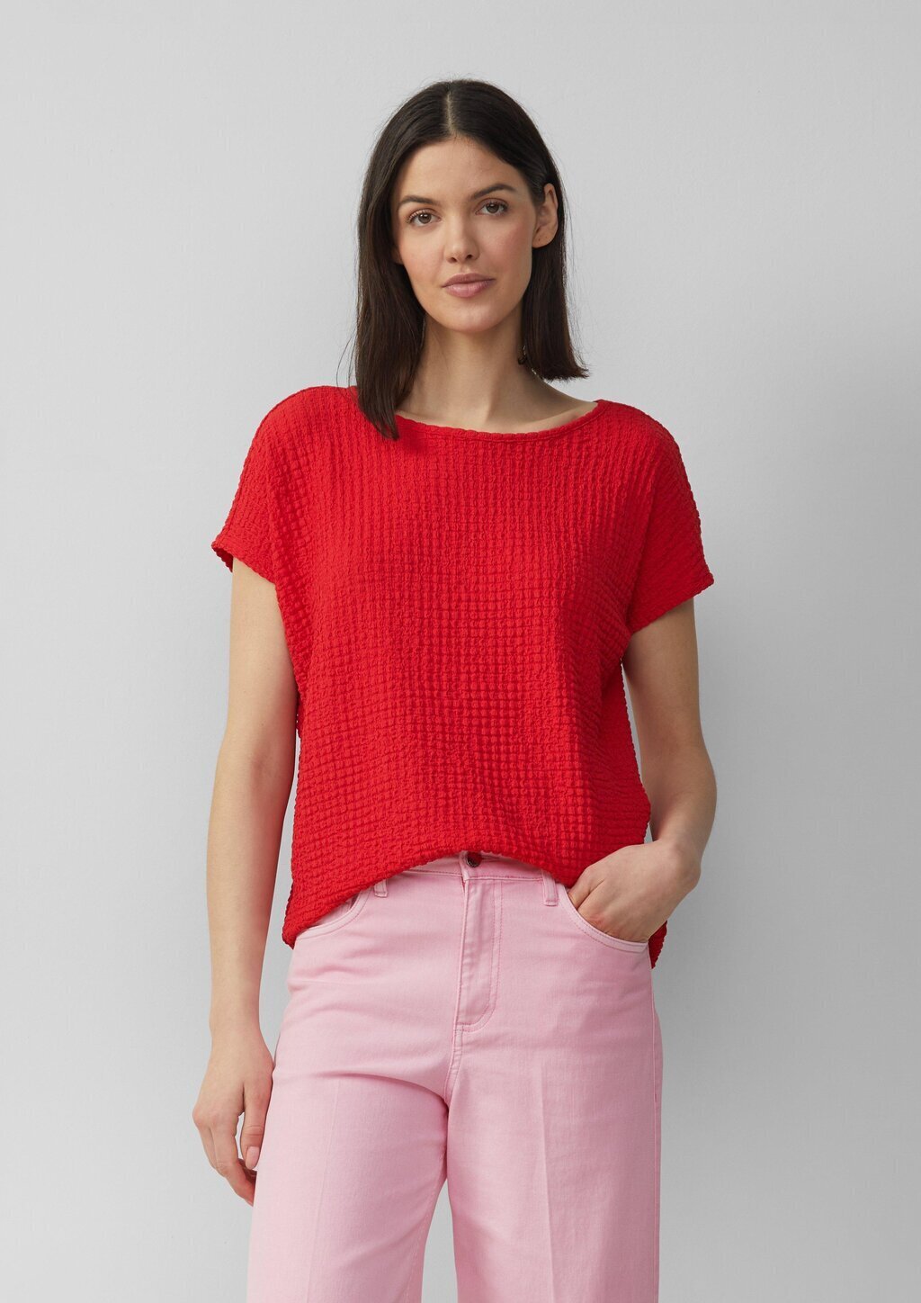 Relaxed-Fit-Shirt in Struktur-Optik