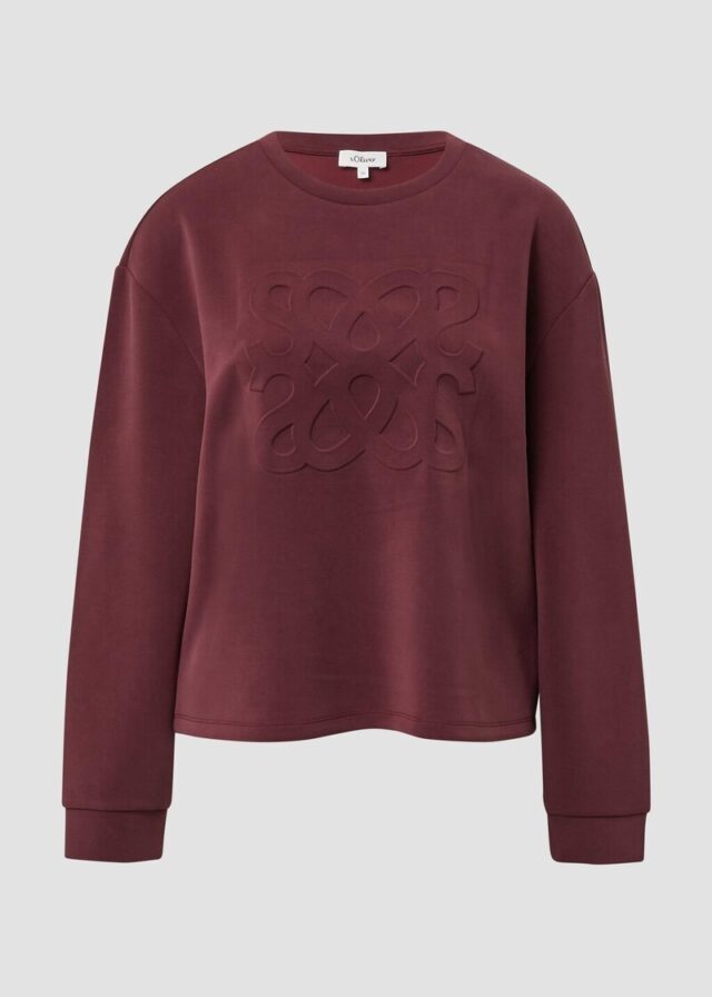 Scuba-Sweatshirt im Relaxed Fit mit Prägung