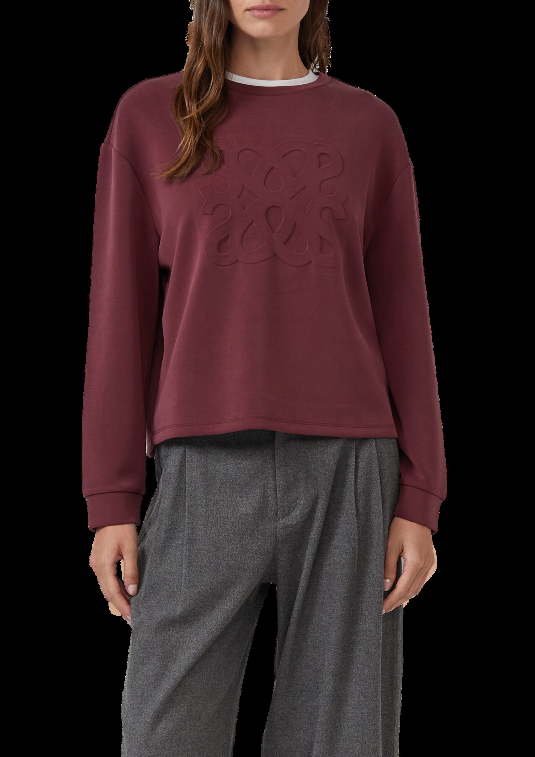 Scuba-Sweatshirt im Relaxed Fit mit Prägung