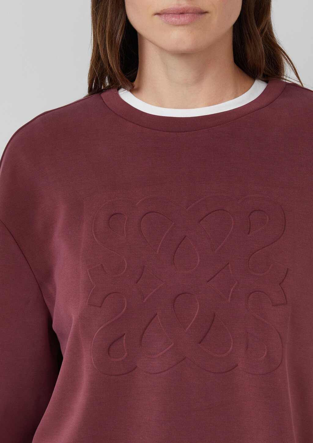 Scuba-Sweatshirt im Relaxed Fit mit Prägung