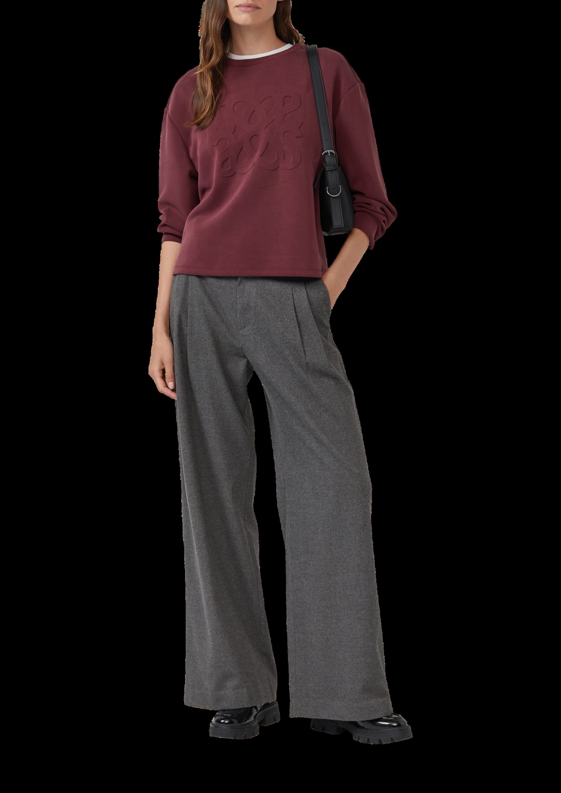 Scuba-Sweatshirt im Relaxed Fit mit Prägung