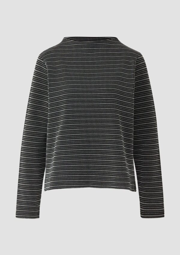 Strukturiertes Longsleeeve mit Jacquard-Muster