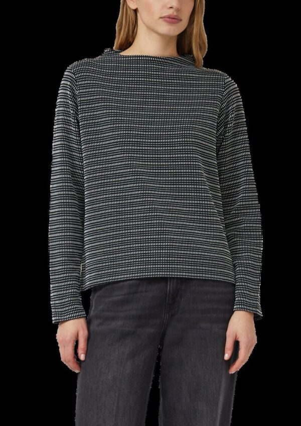 Strukturiertes Longsleeeve mit Jacquard-Muster