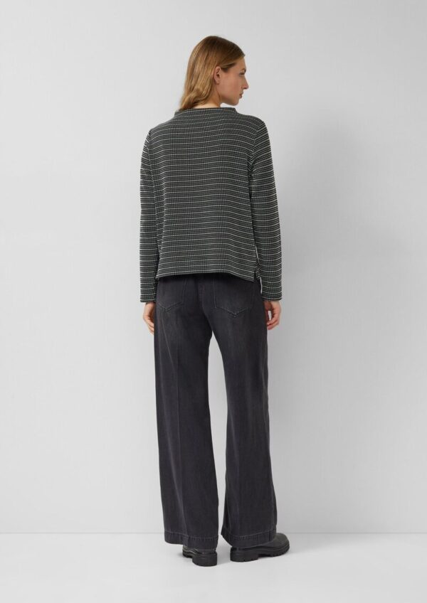 Strukturiertes Longsleeeve mit Jacquard-Muster