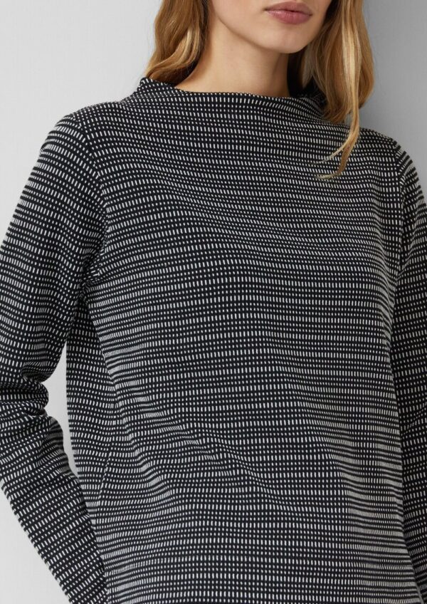 Strukturiertes Longsleeeve mit Jacquard-Muster