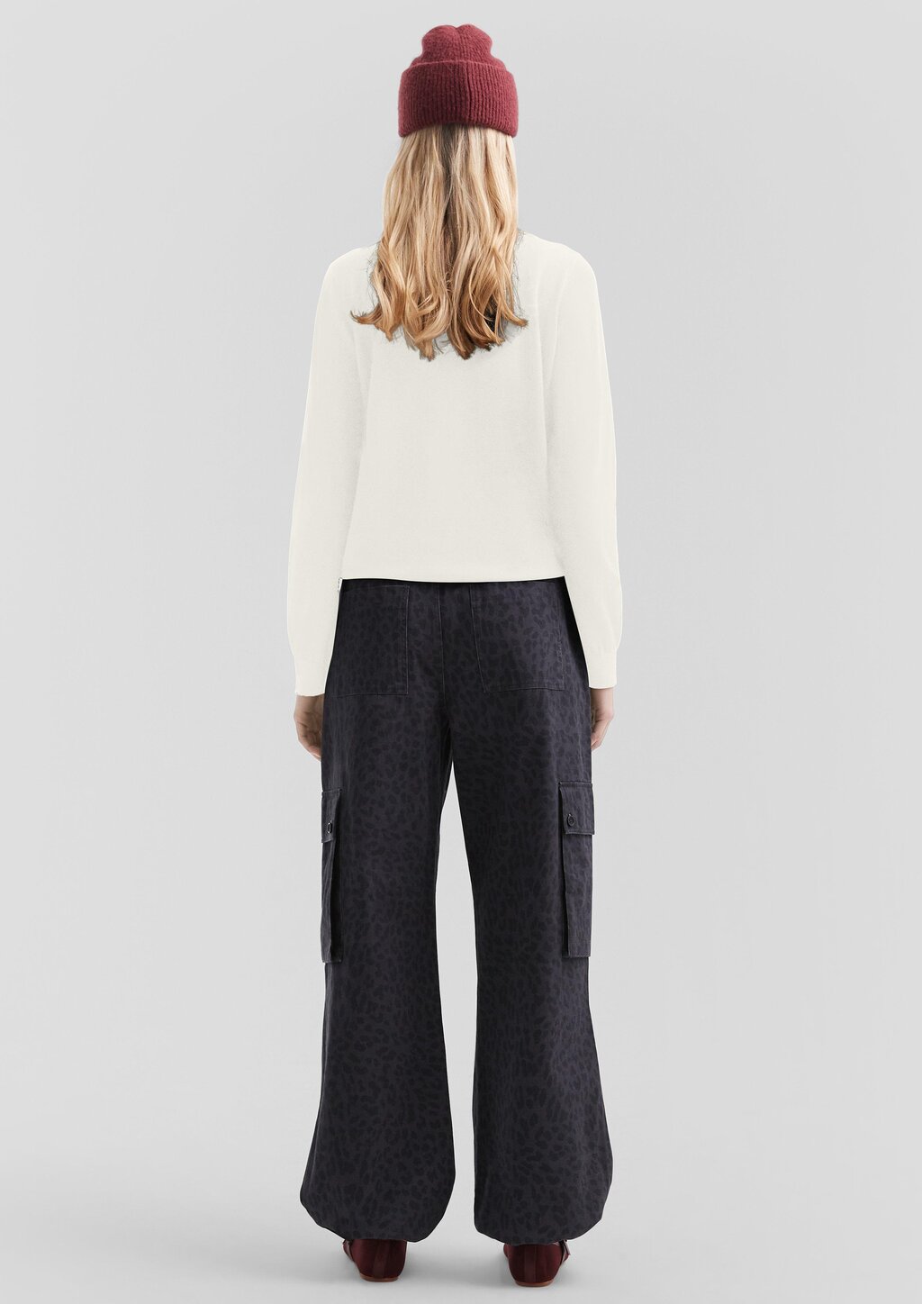 Pullover mit Stehkragen aus Viskosemix