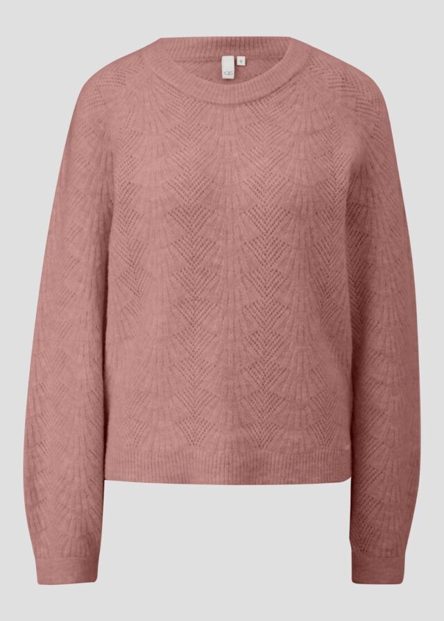 Weicher Pullover mit Ajourmuster