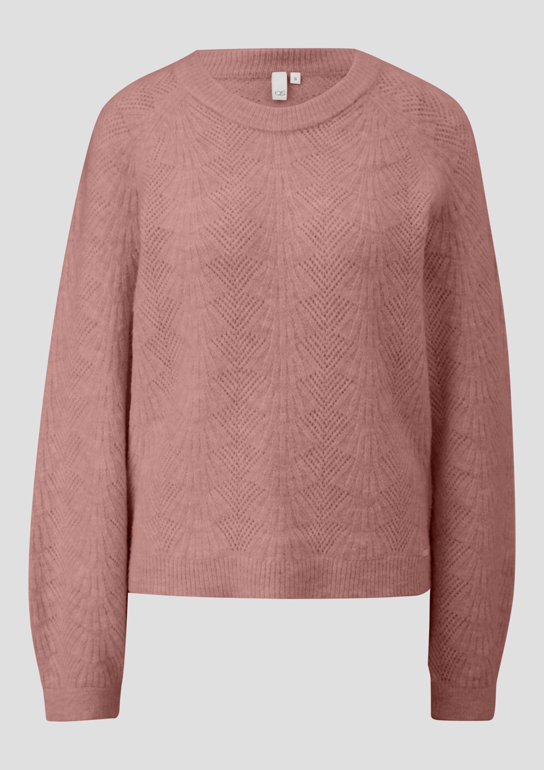 Weicher Pullover mit Ajourmuster