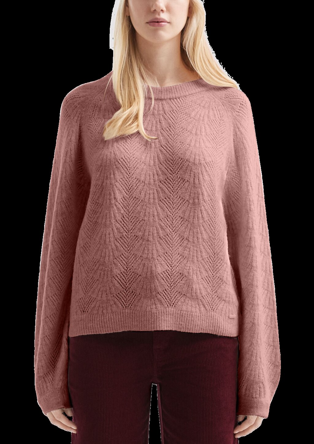 Weicher Pullover mit Ajourmuster