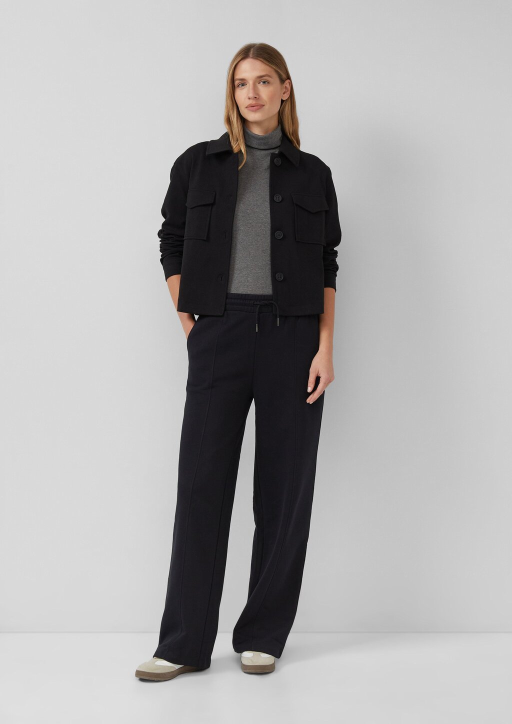 Sweathose mit weitem Bein und Elastikbund