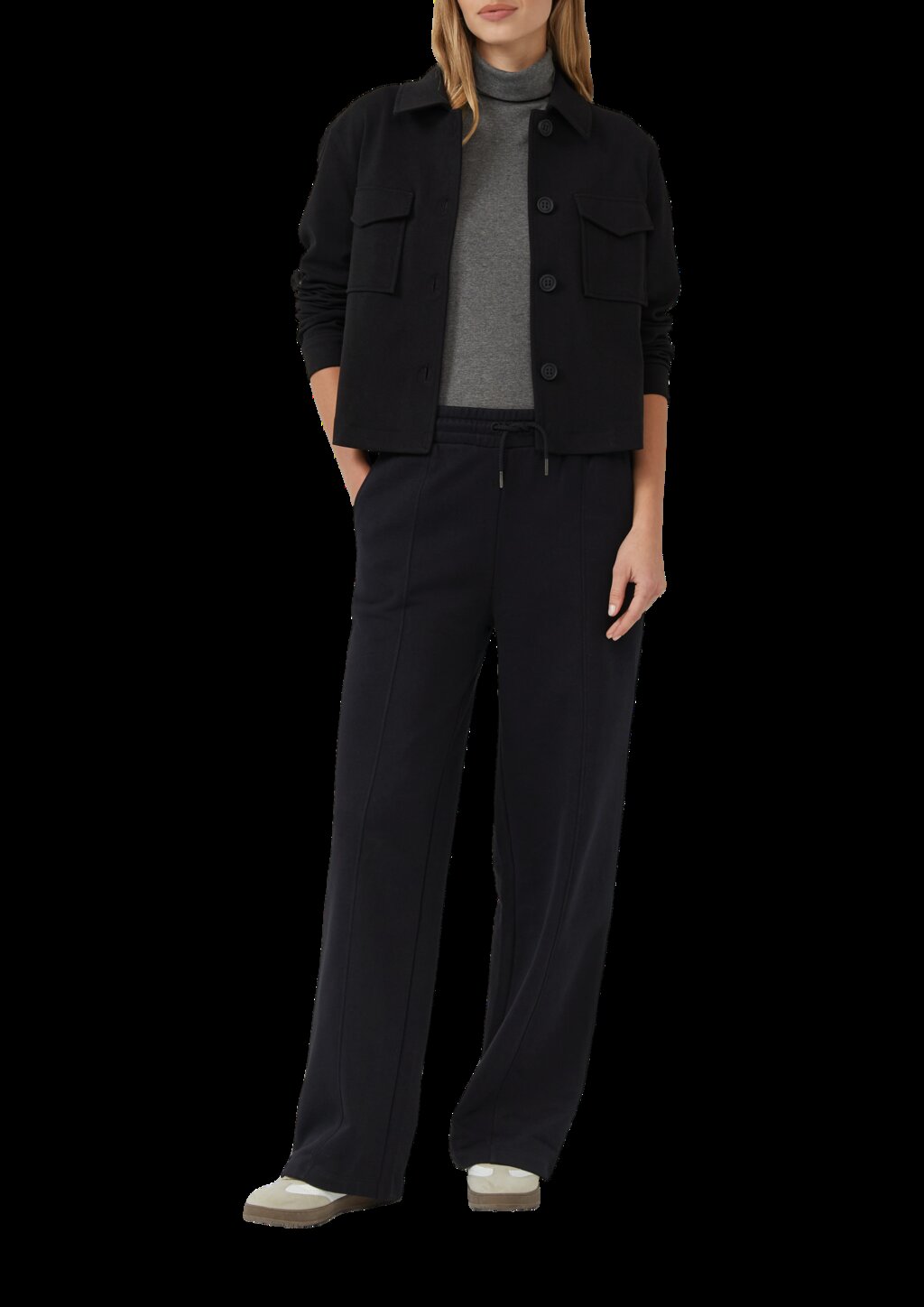 Sweathose mit weitem Bein und Elastikbund