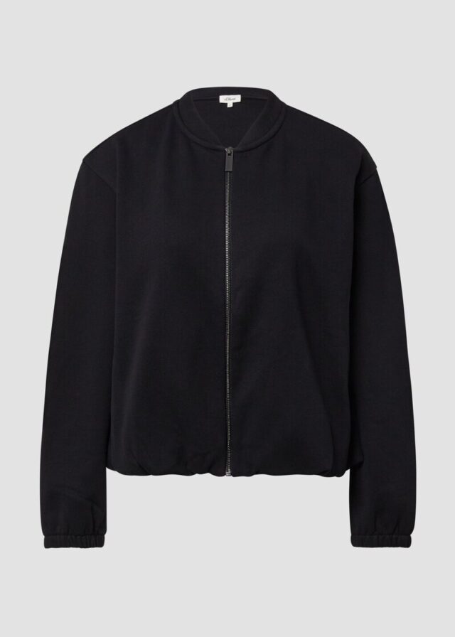 Sweat-Blouson mit Gummibündchen