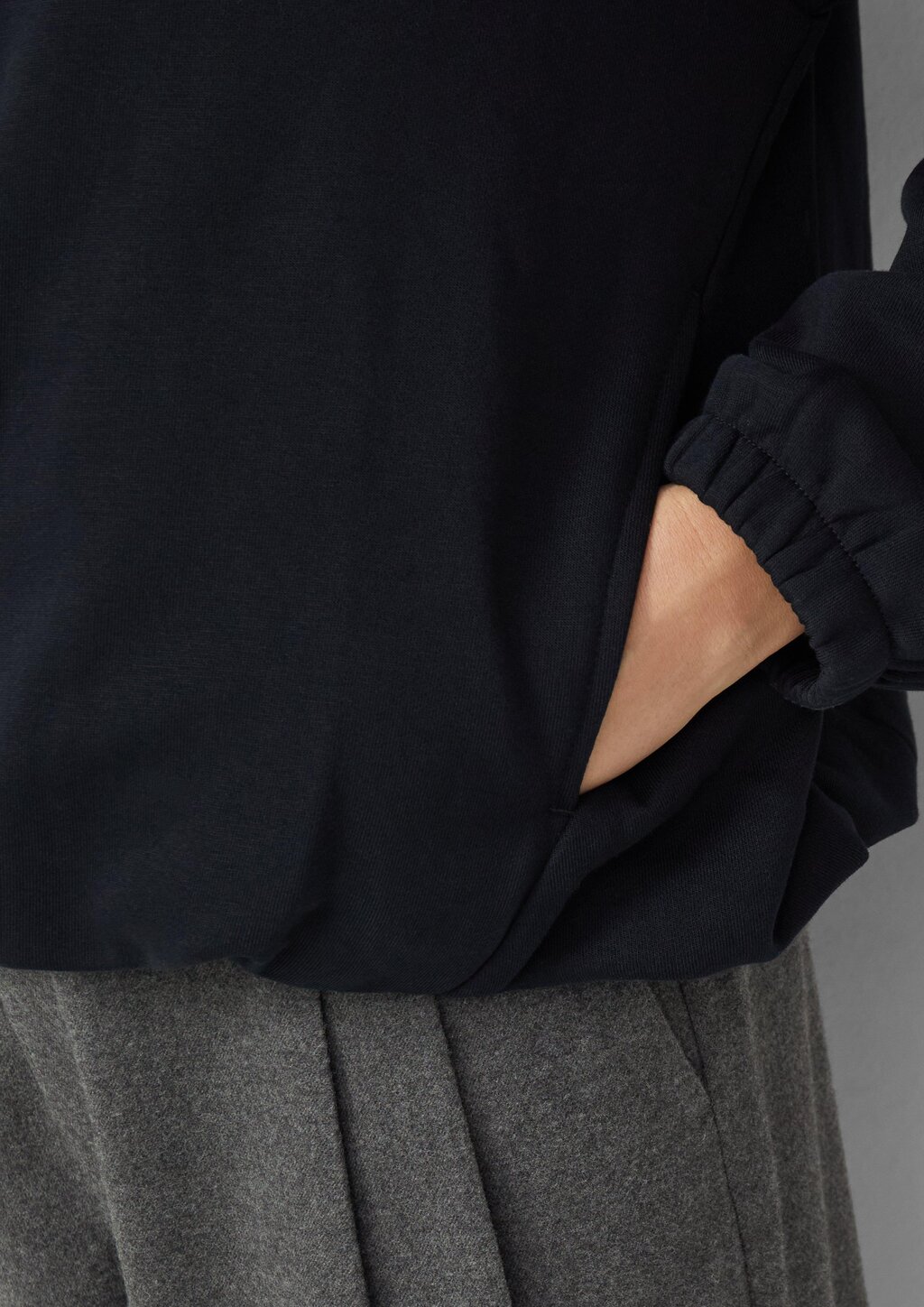 Sweat-Blouson mit Gummibündchen