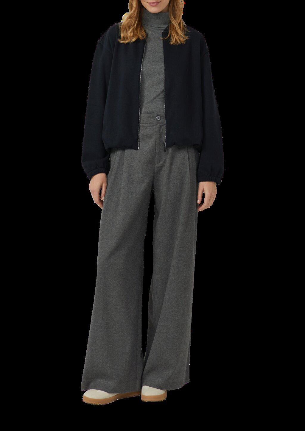 Sweat-Blouson mit Gummibündchen