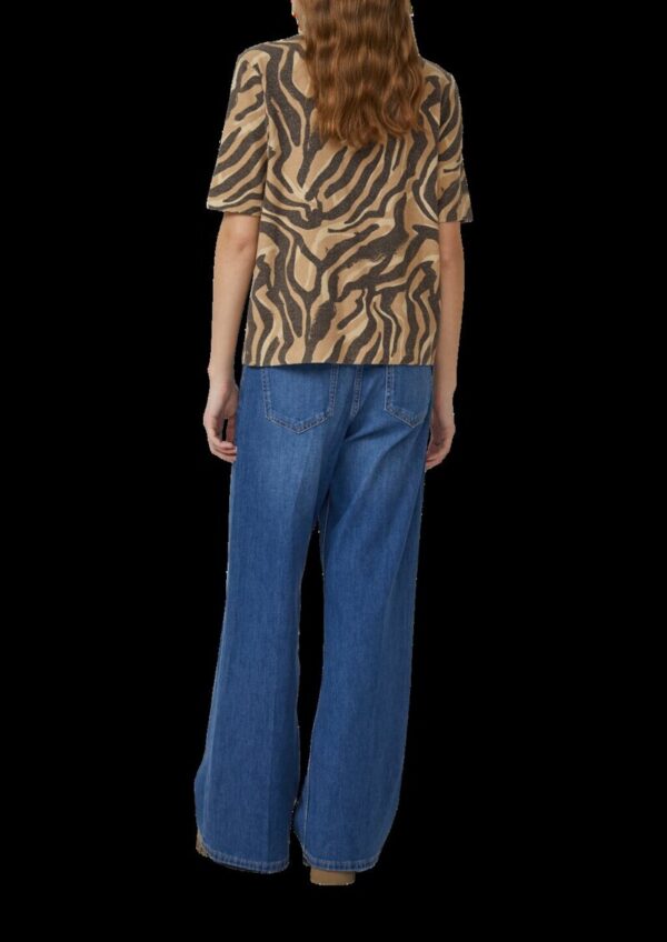 Weiches Shirt mit Animal-Print und Stehkragen