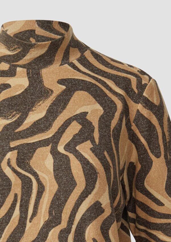 Weiches Shirt mit Animal-Print und Stehkragen