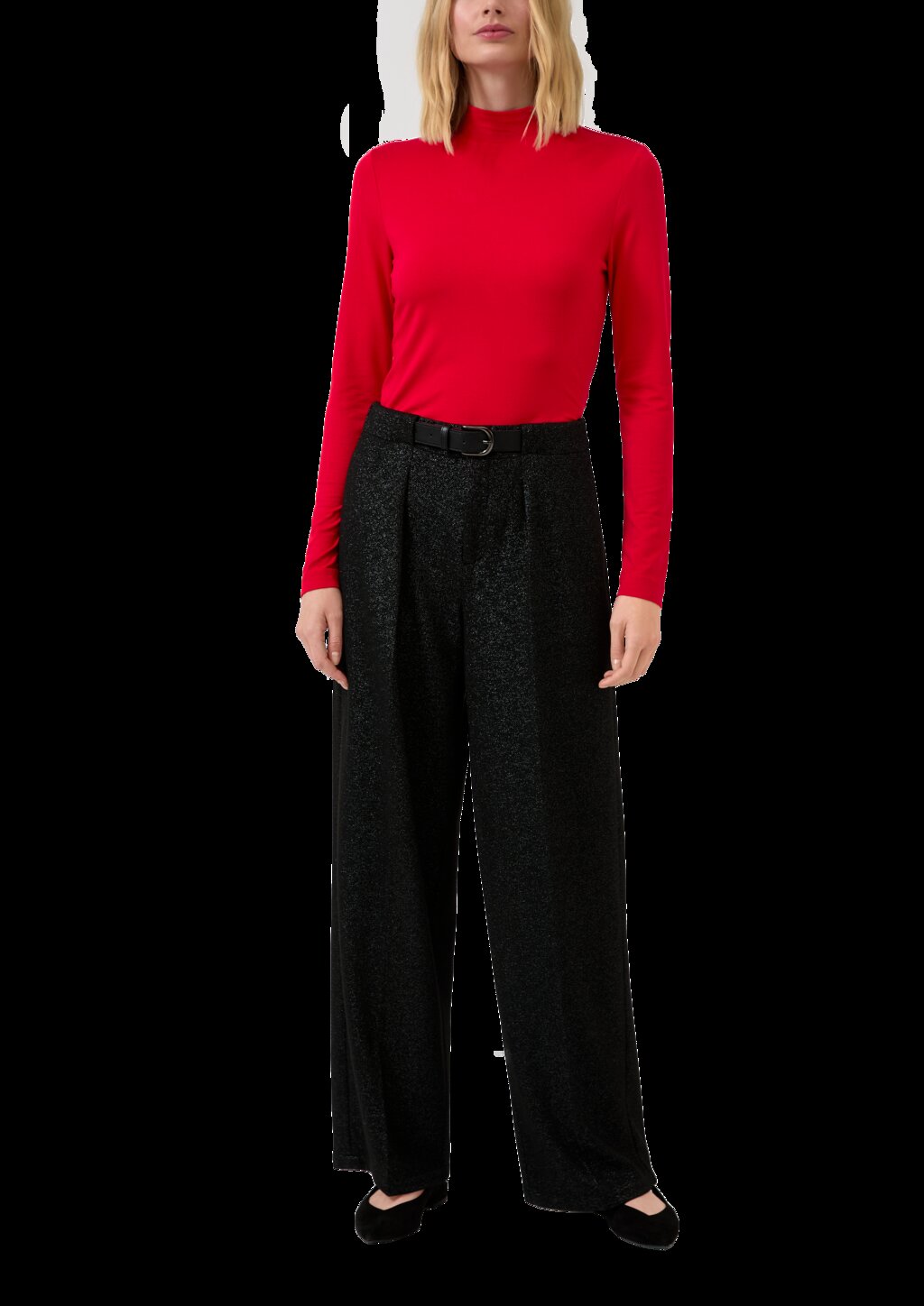 Slim Fit Jerseyshirt mit Stehkragen