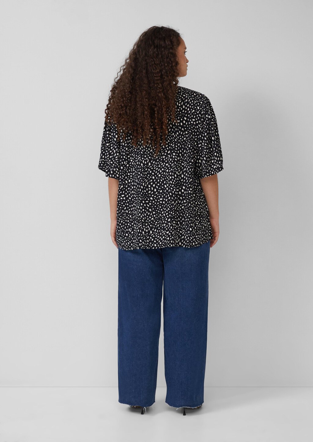 Viskose Bluse mit All-over-Print