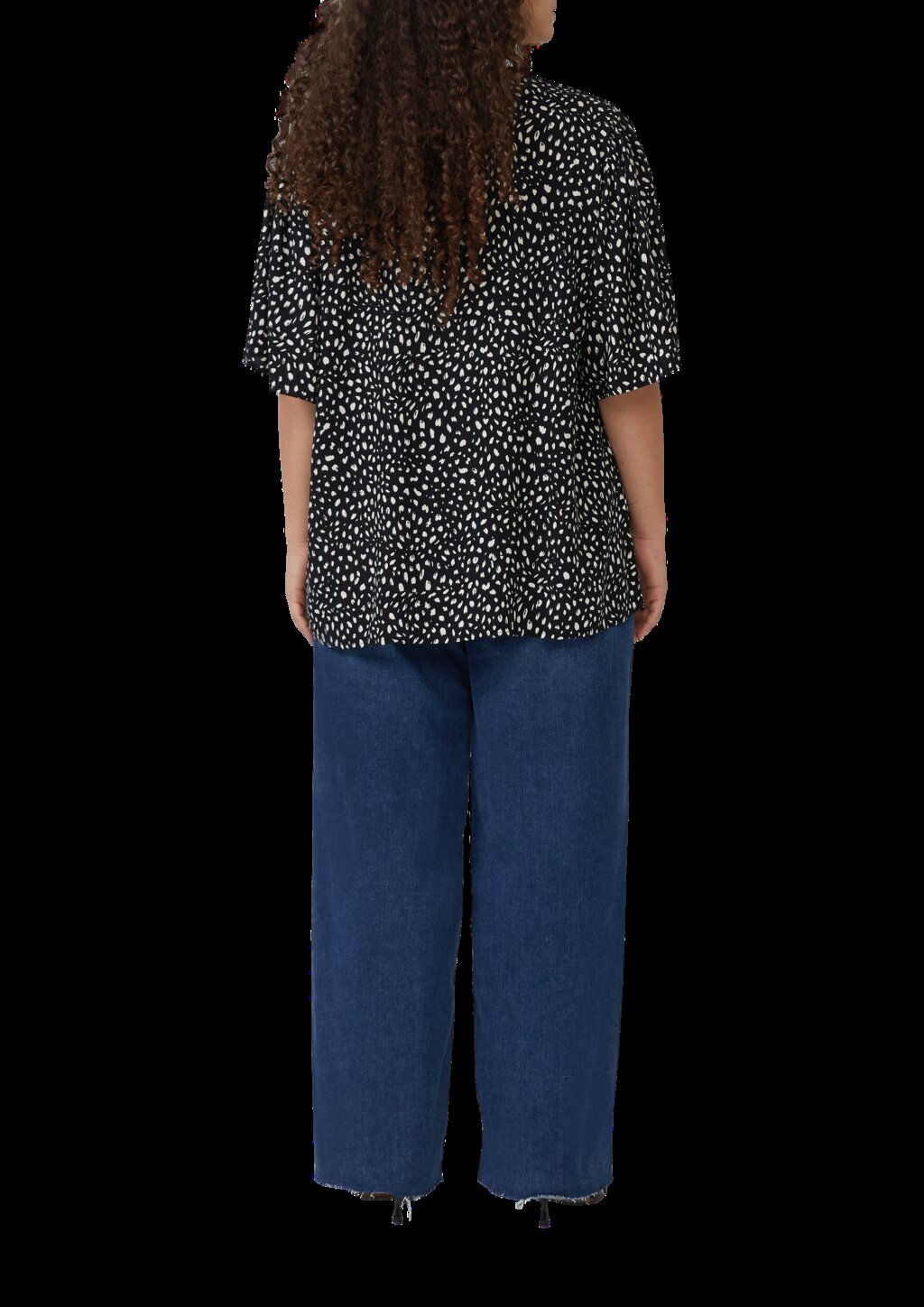 Viskose Bluse mit All-over-Print