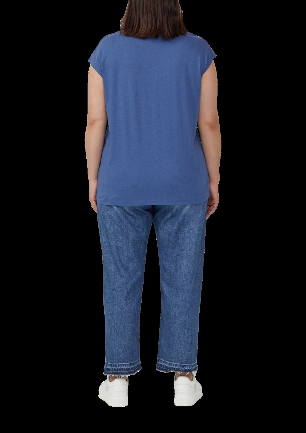 T-Shirt mit V-Ausschnitt im Relaxed Fit