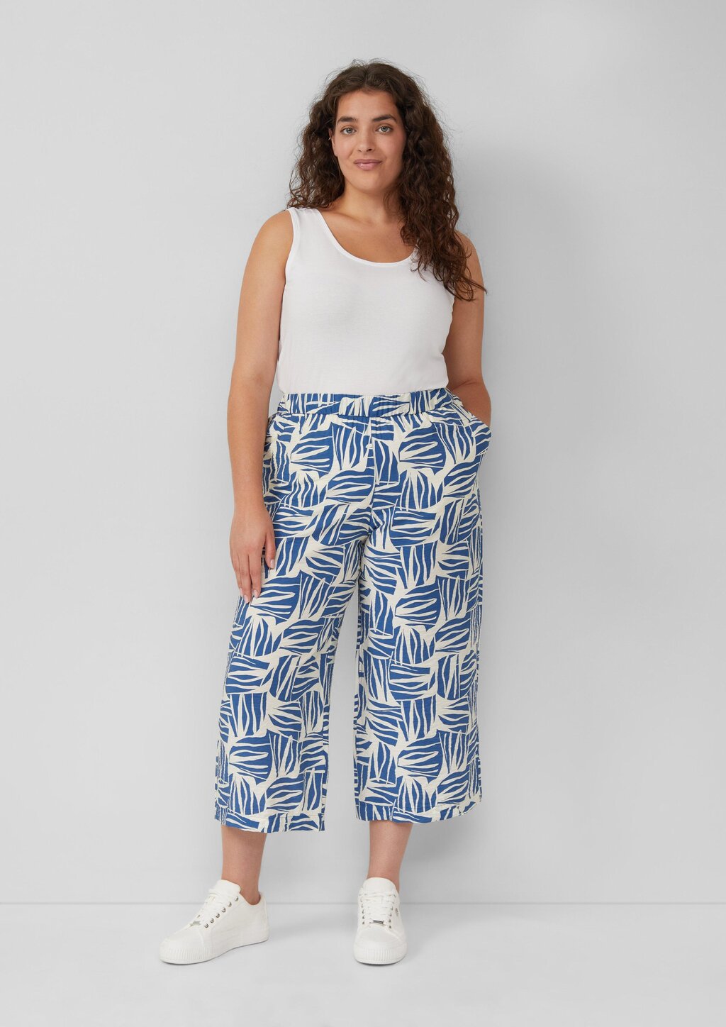Culotte aus Viskosemix mit All-over-Print