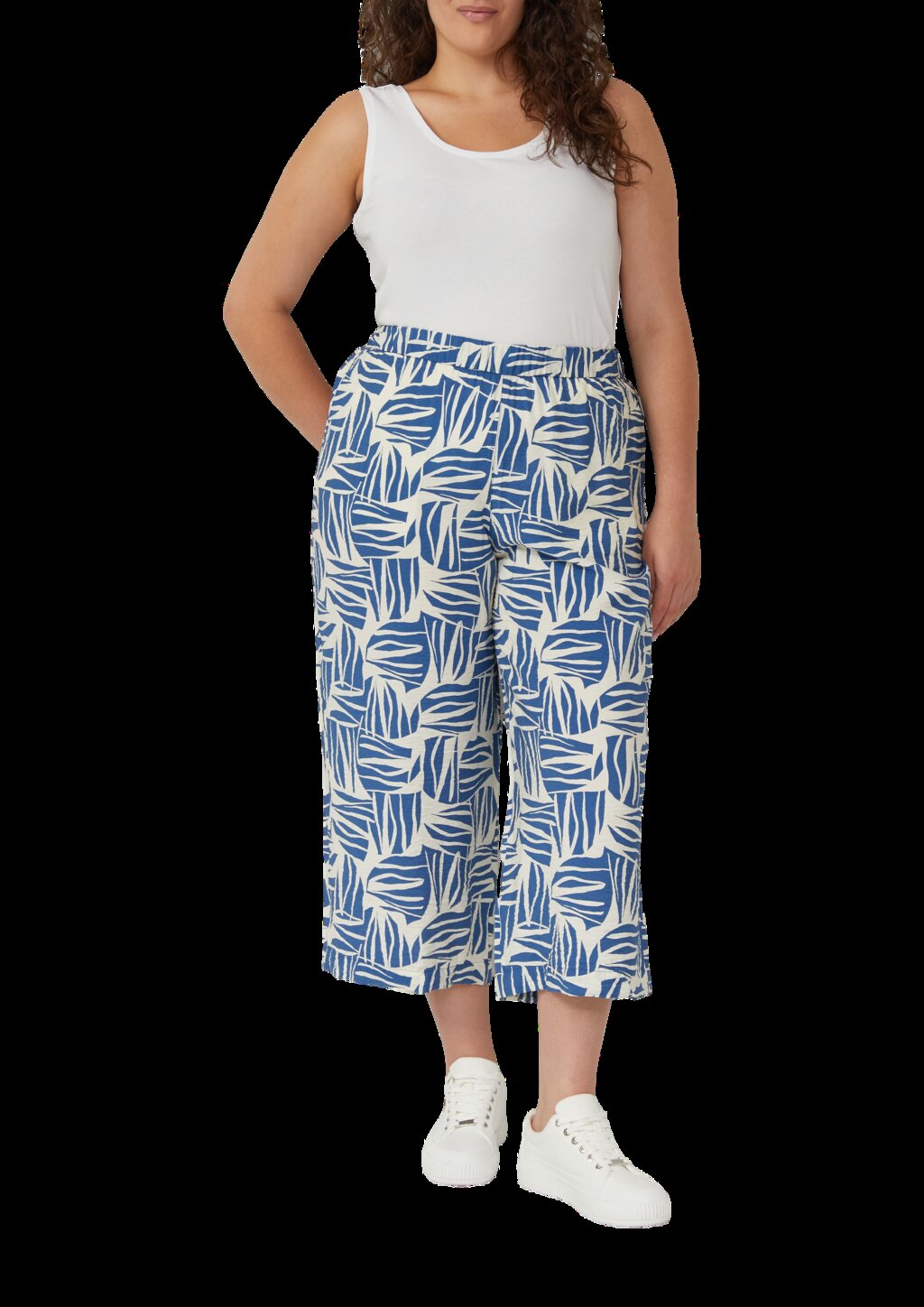 Culotte aus Viskosemix mit All-over-Print