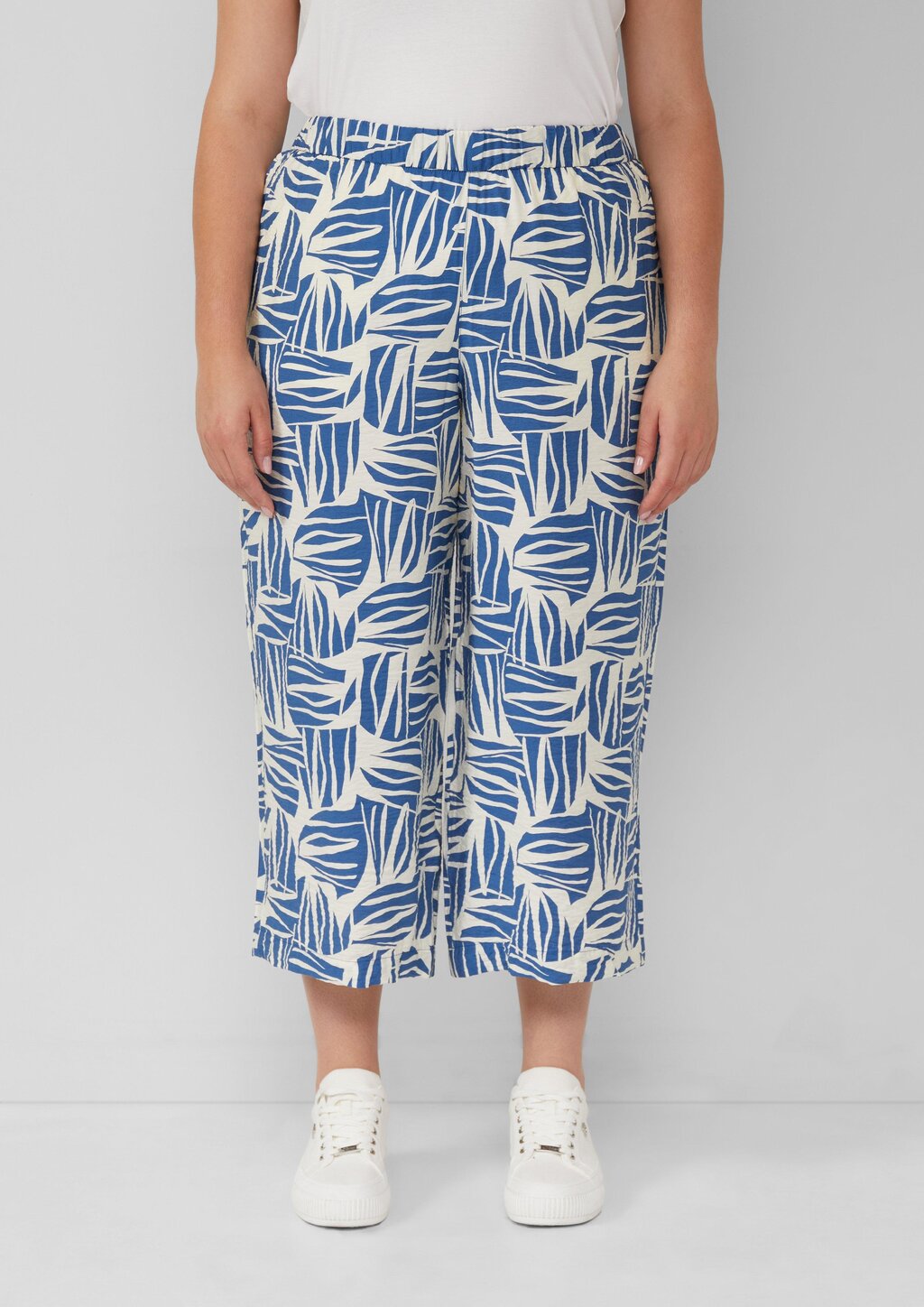 Culotte aus Viskosemix mit All-over-Print