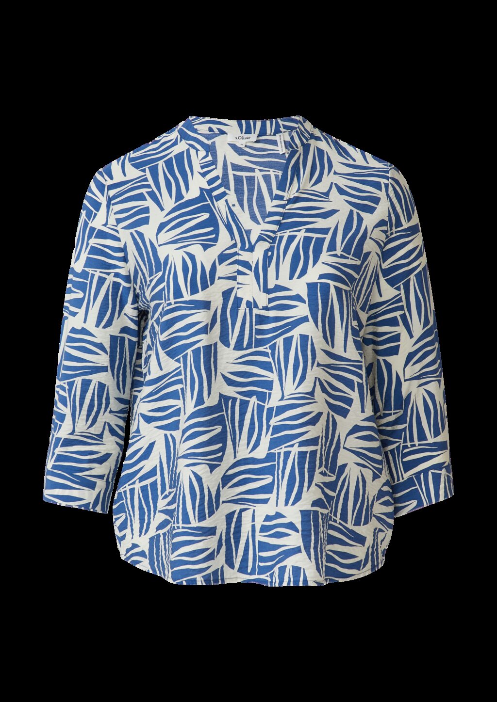 Bluse aus strukturiertem Viskosemix mit All-over-Print